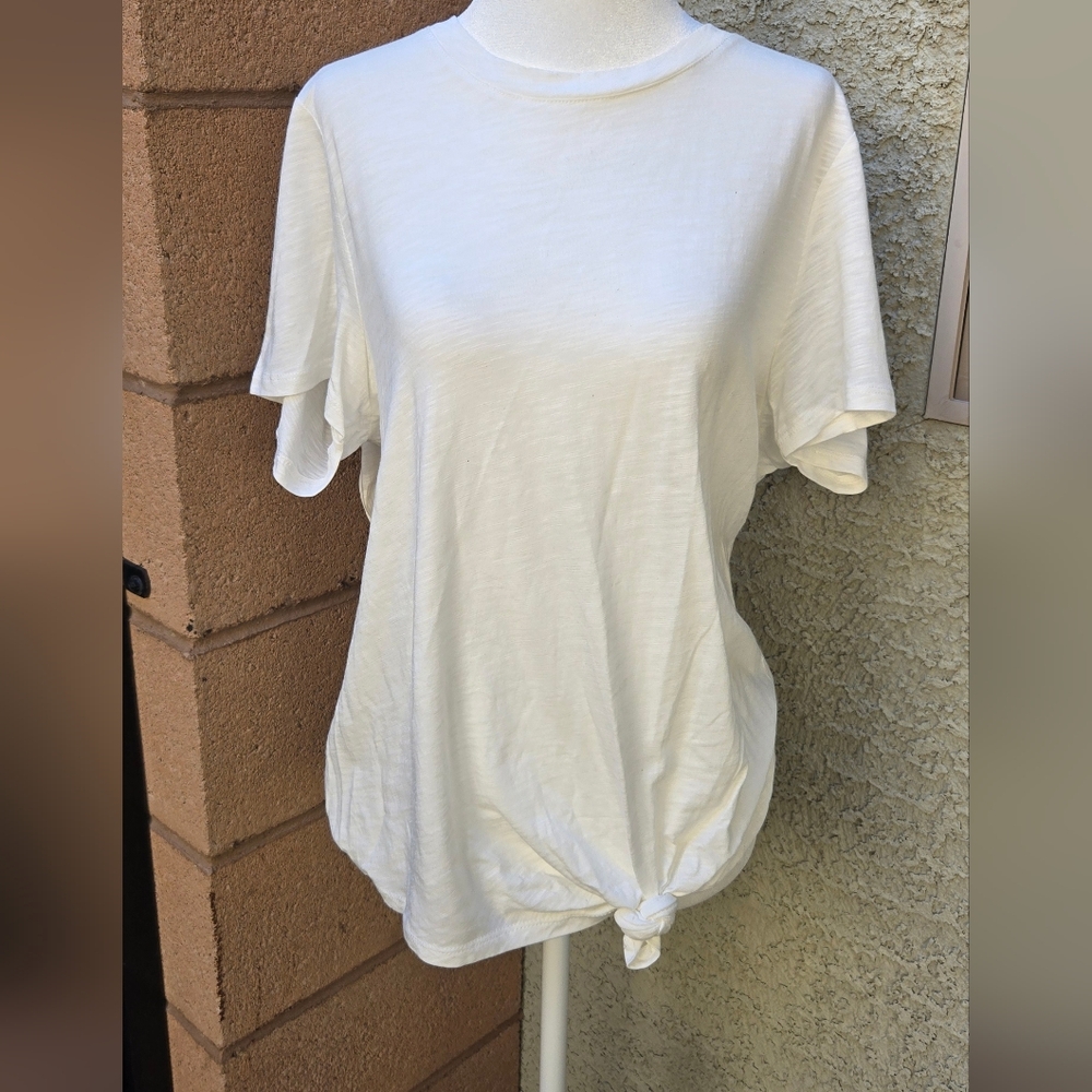 Sanctuary White Knot-Front Women's Tee